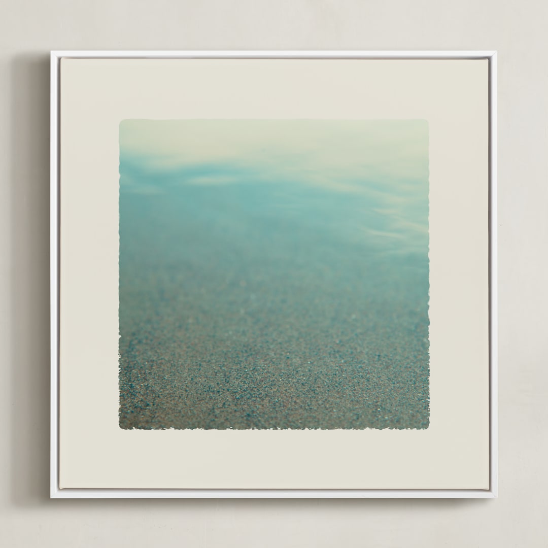 "Ocean Blue IV" - Art Print in Ocean Blue by Shawna Urban - Framed Canvas
