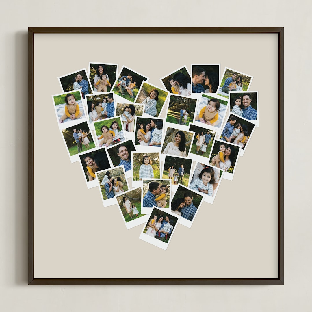 "Heart Snapshot Mix® Hues Photo Art" - Framed Photo in Warm Grey by Minted - Framed