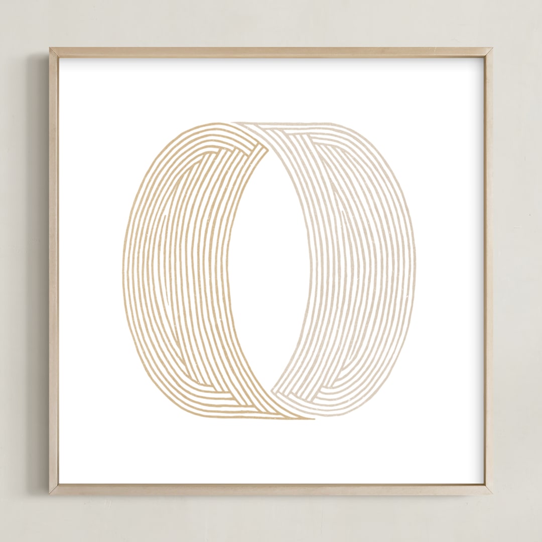 "Thumbprint" - Art Print in Copper by Heather Francisco - Framed