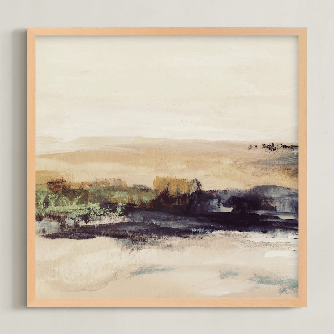 "George I" - Art Print in Tan by Mande Calhoun - Framed