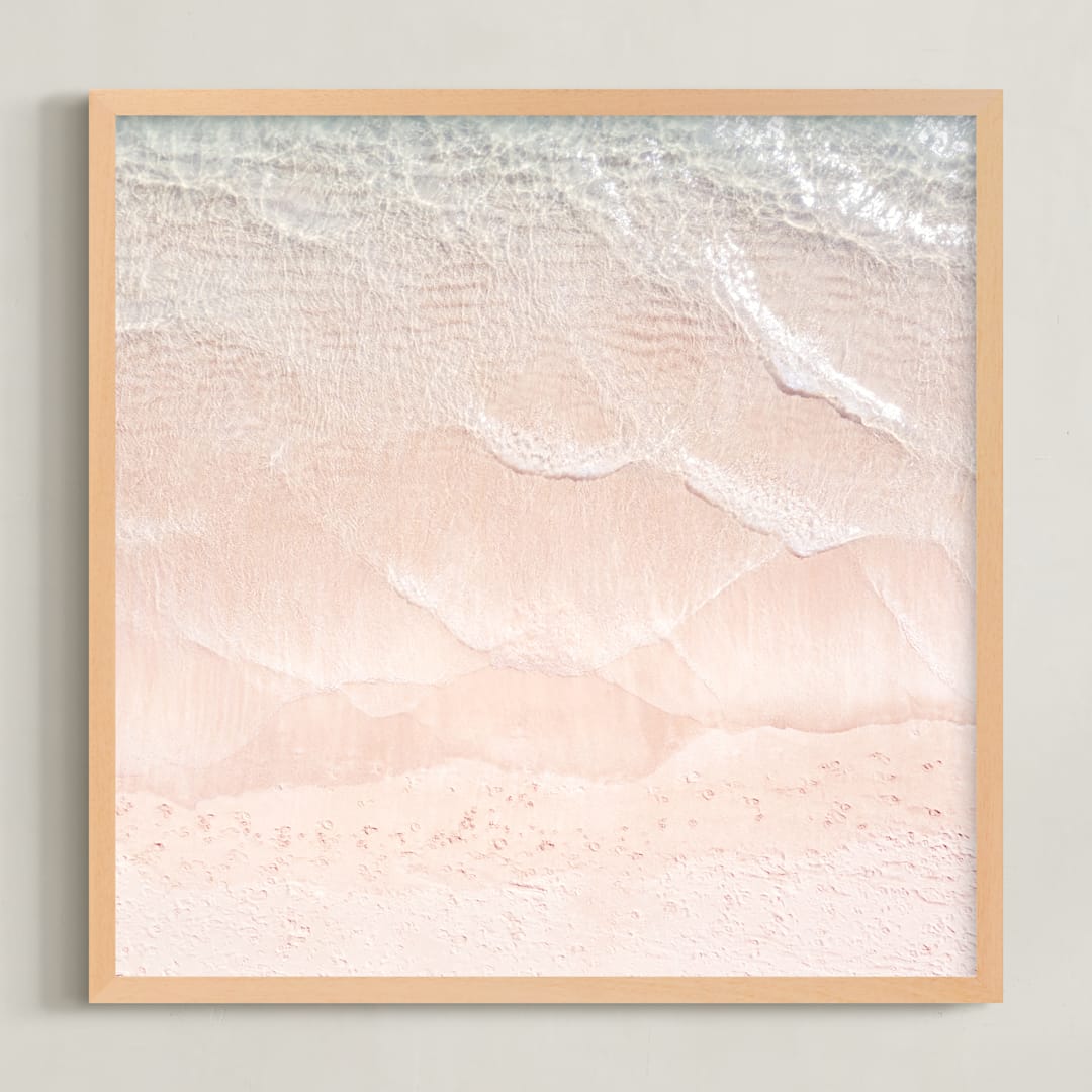 "Barefoot Dream" - Art Print in Blush by Tania Medeiros - Framed