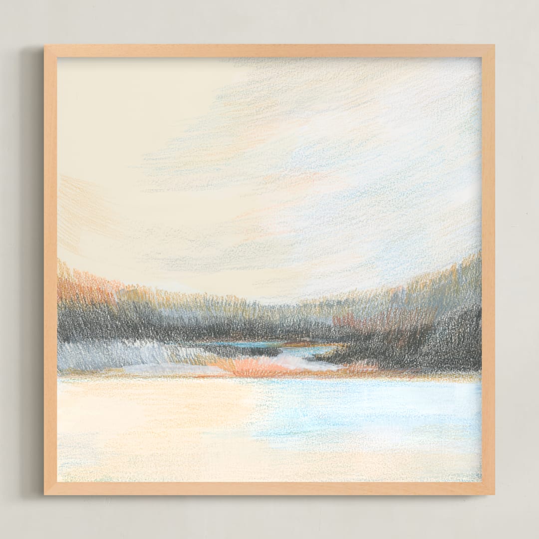 "Beyond" - Art Print in Sandy Beach by AlisonJerry - Framed