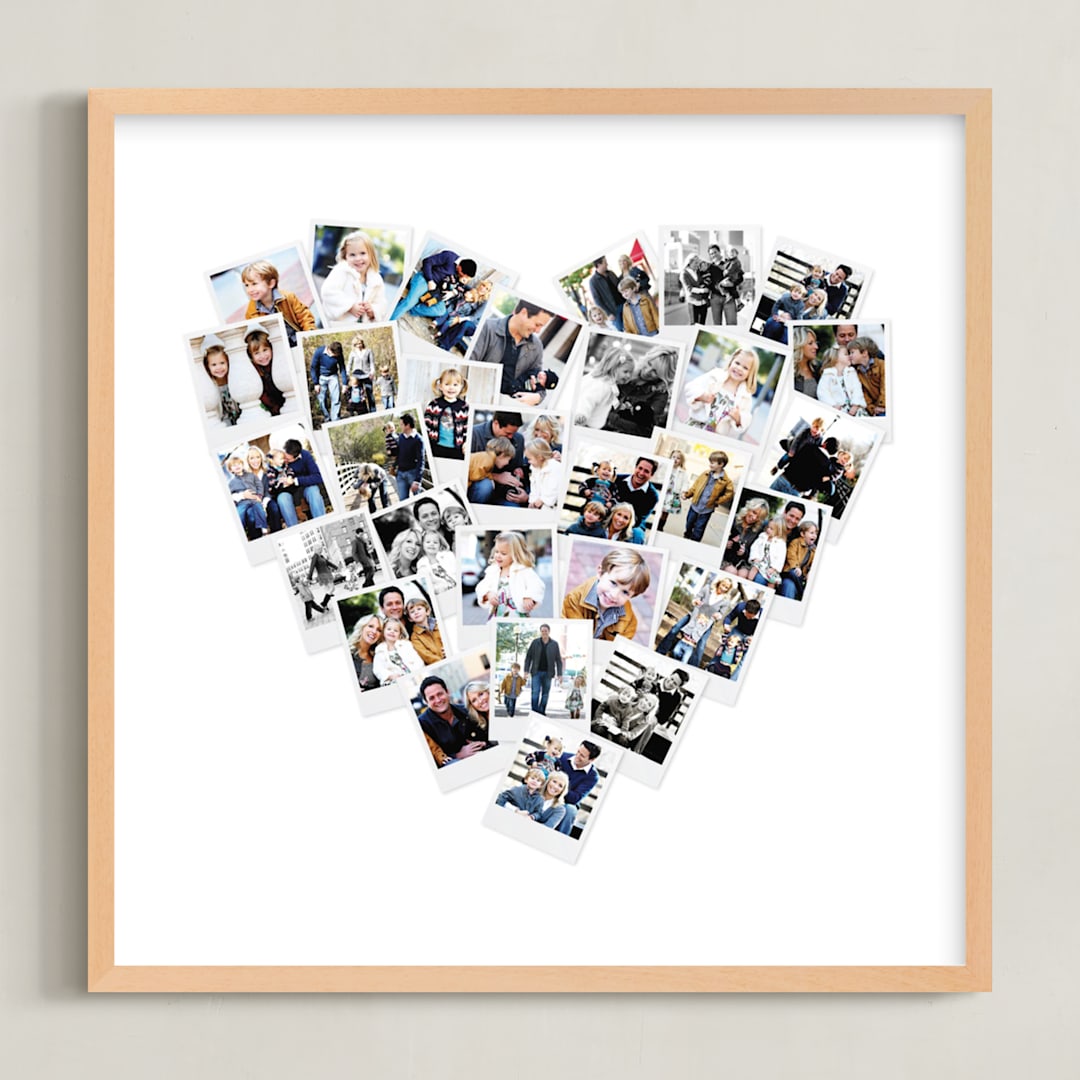 "Heart Snapshot Mix® Photo Art" - Framed Photo in White by Minted - Framed