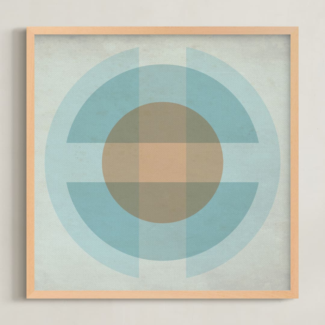 "Aperture" - Art Print in Taupe by Jennifer Morehead - Framed