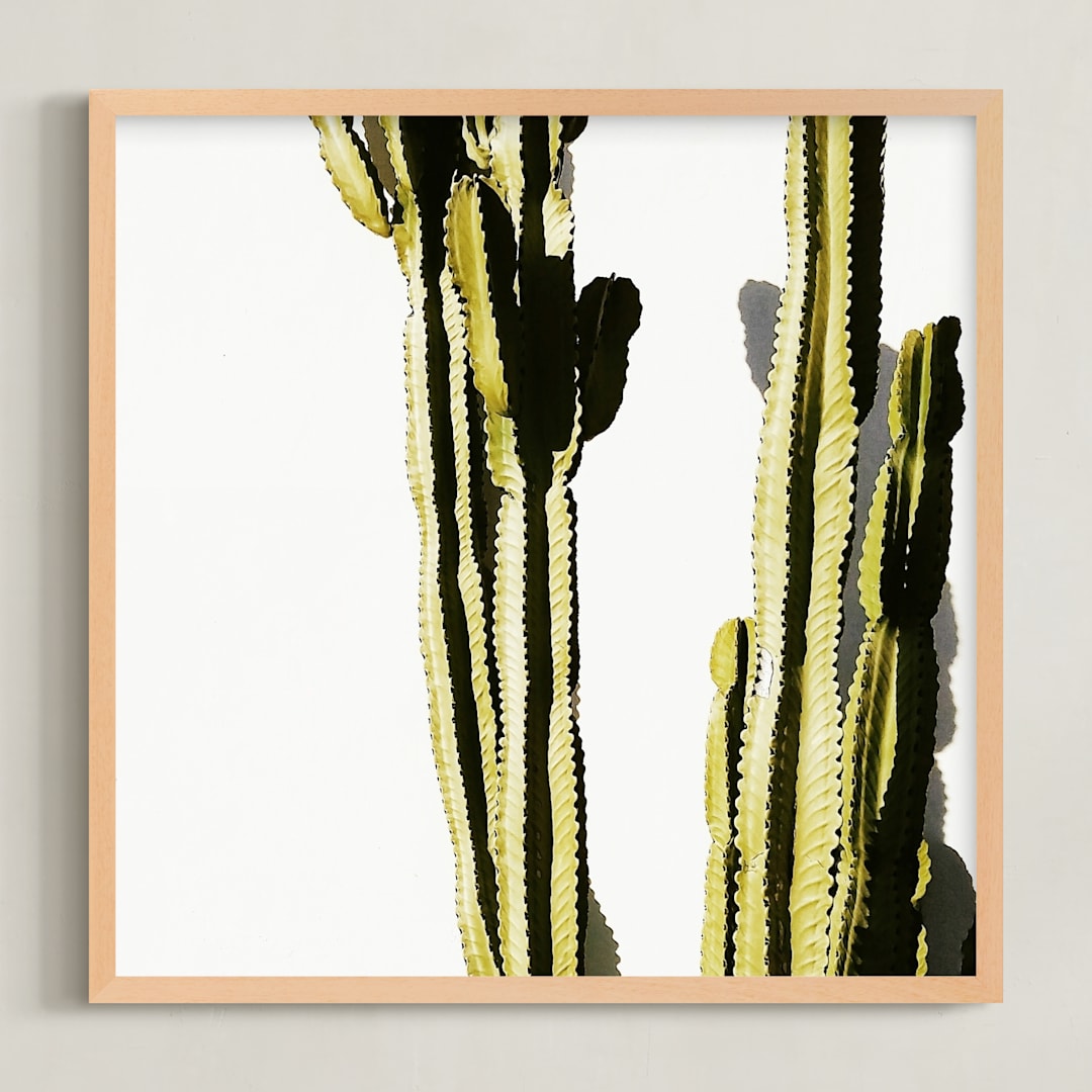 "Green Guy" - Art Print in Green by Kimberly Young - Framed