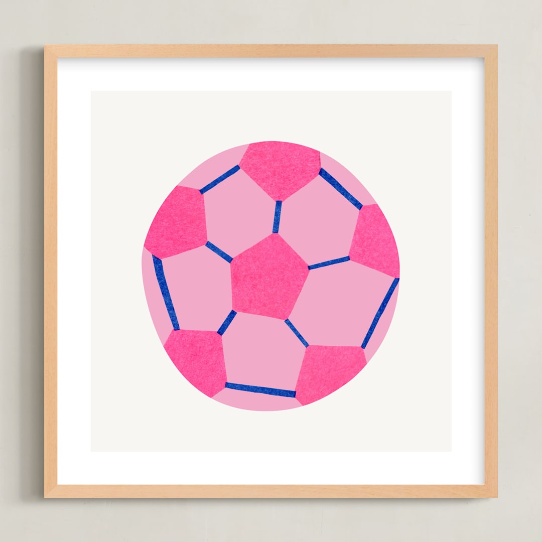 "Electric Sports 2" - Art Print in Cobalt by Carrie Moradi - Framed