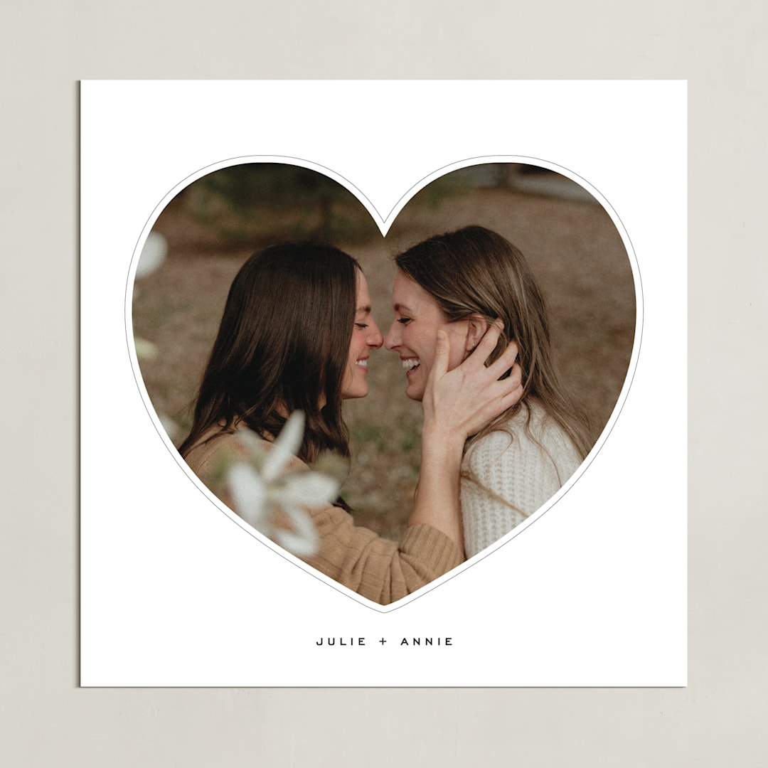 "In A Heart: Framed Photo " - Framed Photo in White by Minted - Unframed
