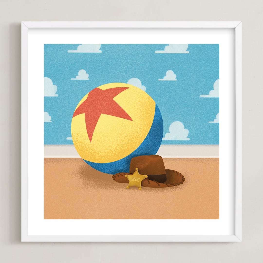 "You Got a Friend in Me" - Art Print in Sky by Ana Peake - Framed