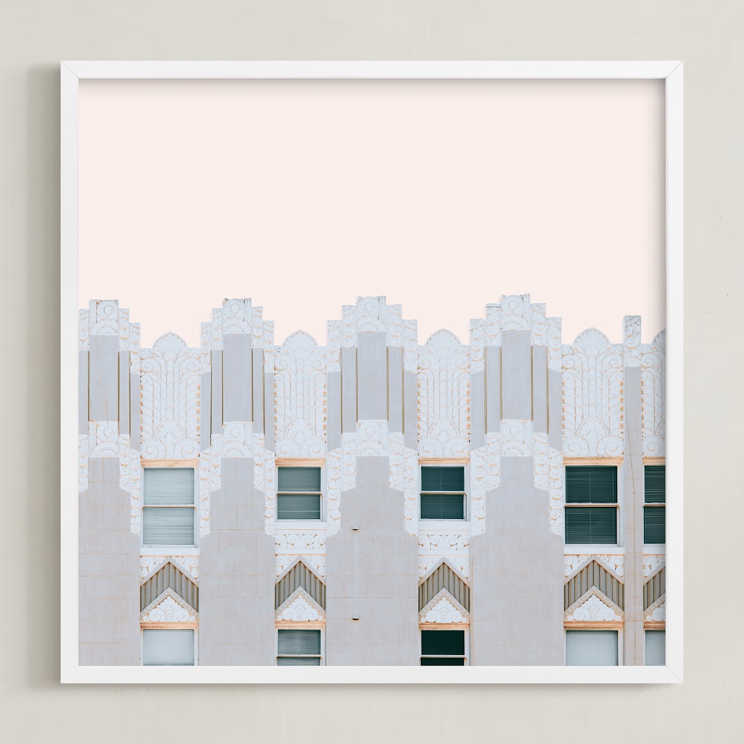 "Cali Deco" - Art Print in Soft Grey by Irene Suchocki - Framed