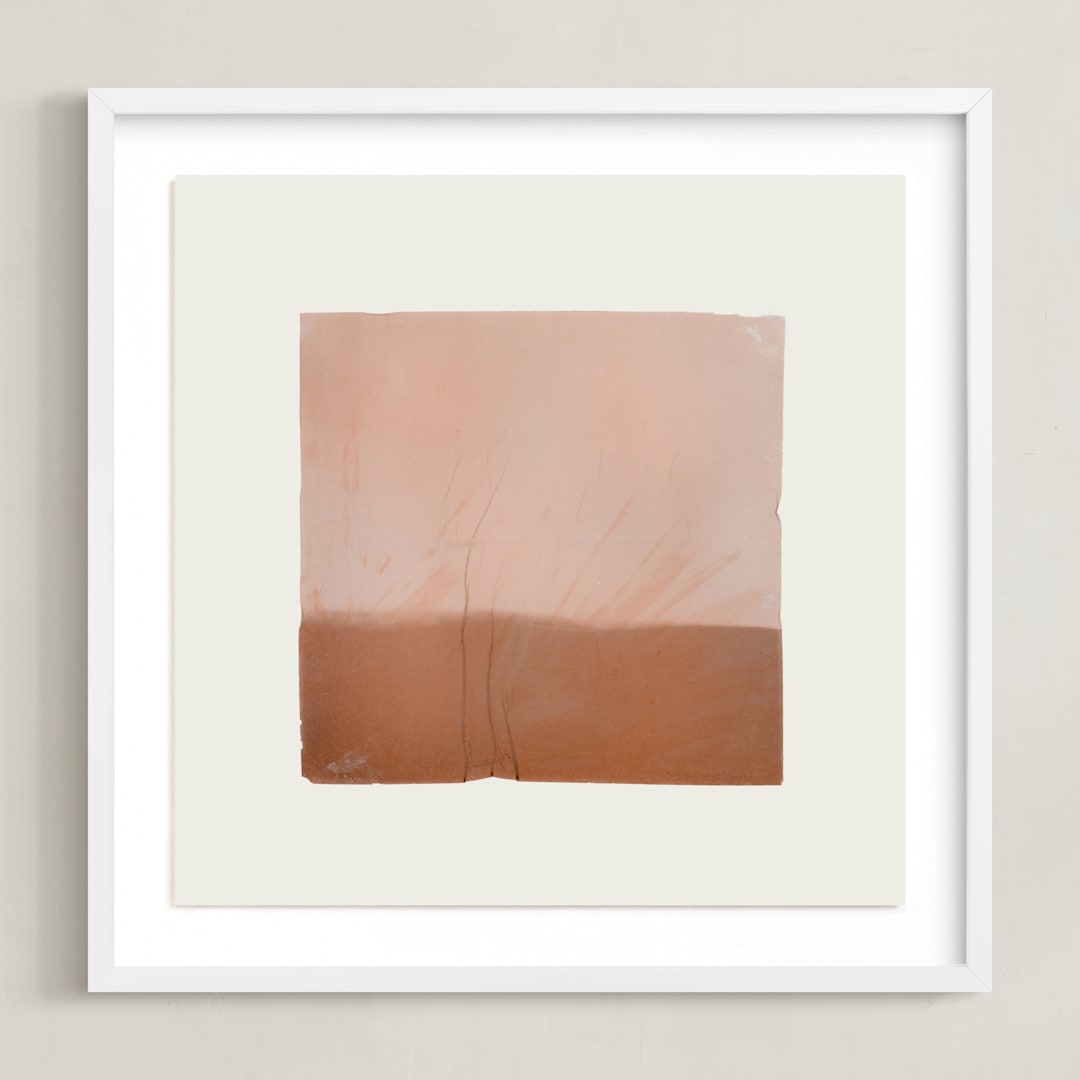 "Quatrain 3" - Art Print in Cranberry by Kamala Nahas - Framed