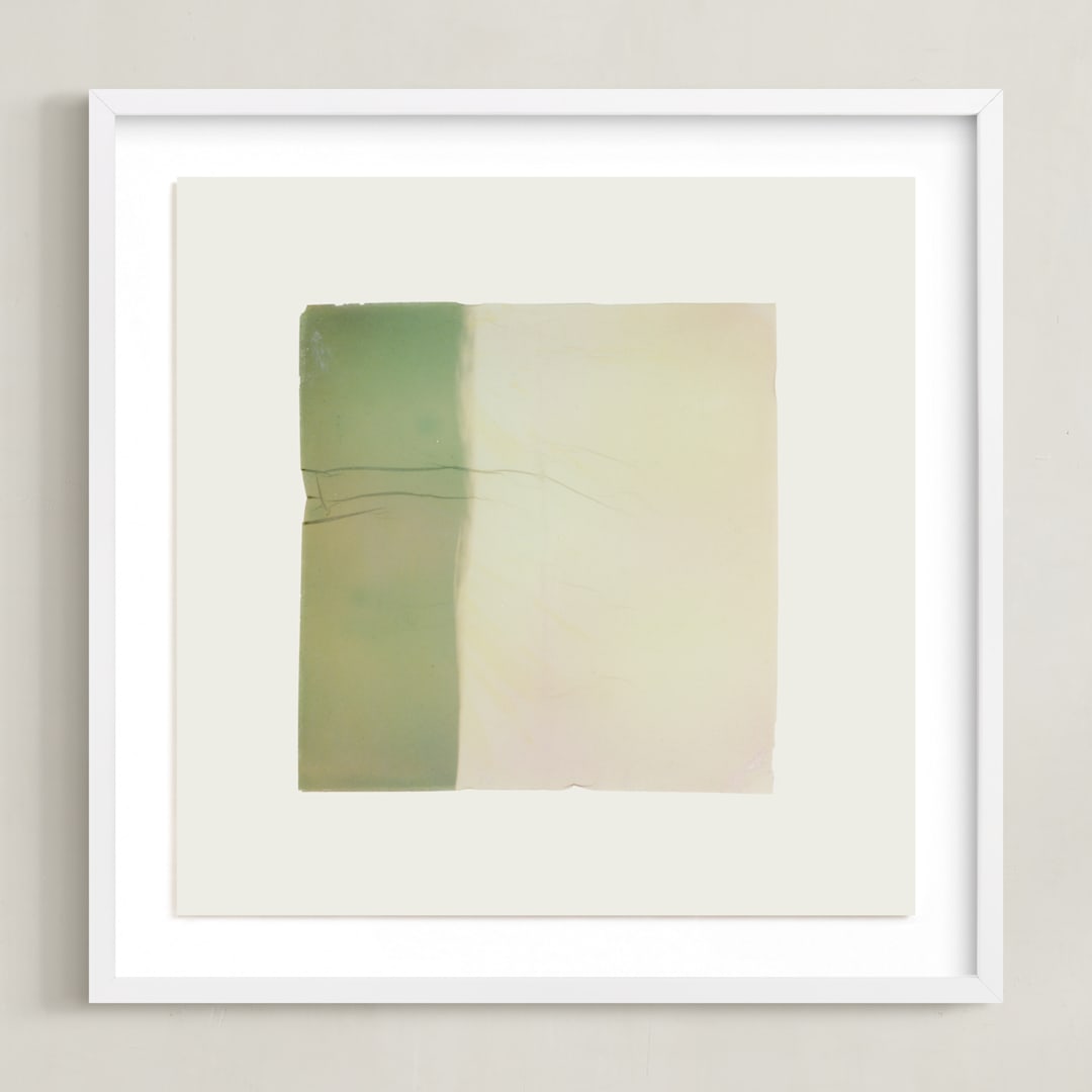"Quatrain 1" - Art Print in Avocado by Kamala Nahas - Framed