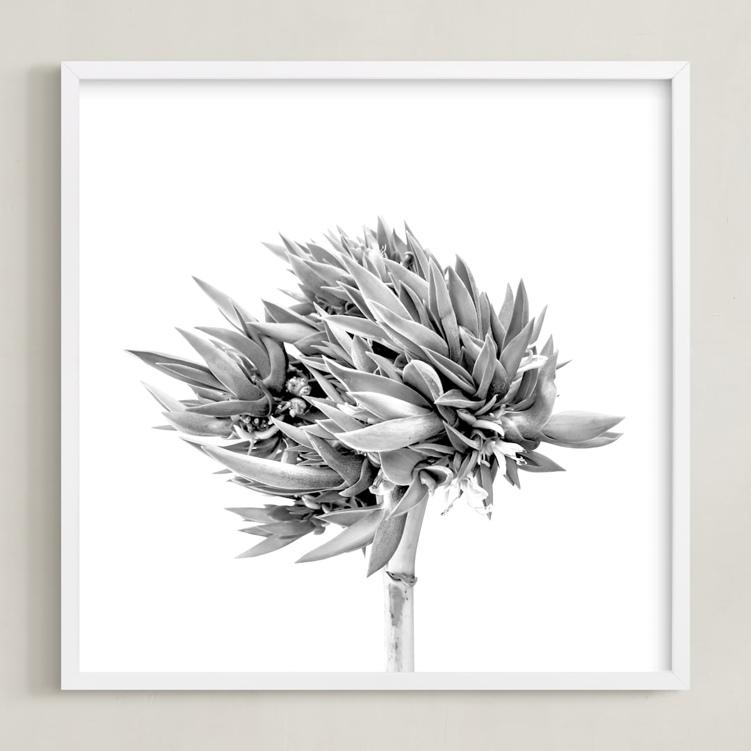 "Abode 2" - Art Print in Silver Grey by Lisa Sundin - Framed