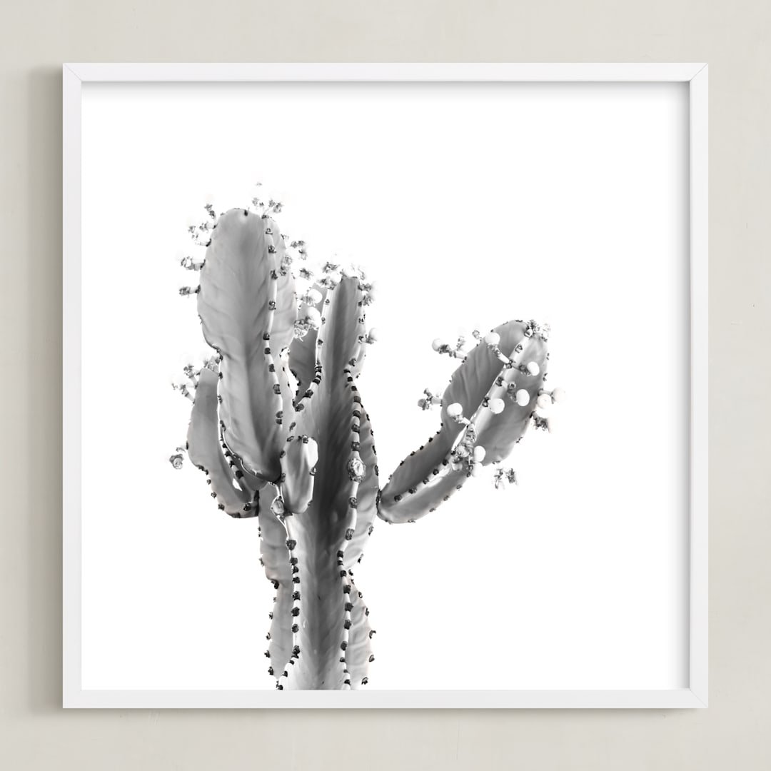 "Abode 1" - Art Print in Silver Grey by Lisa Sundin - Framed