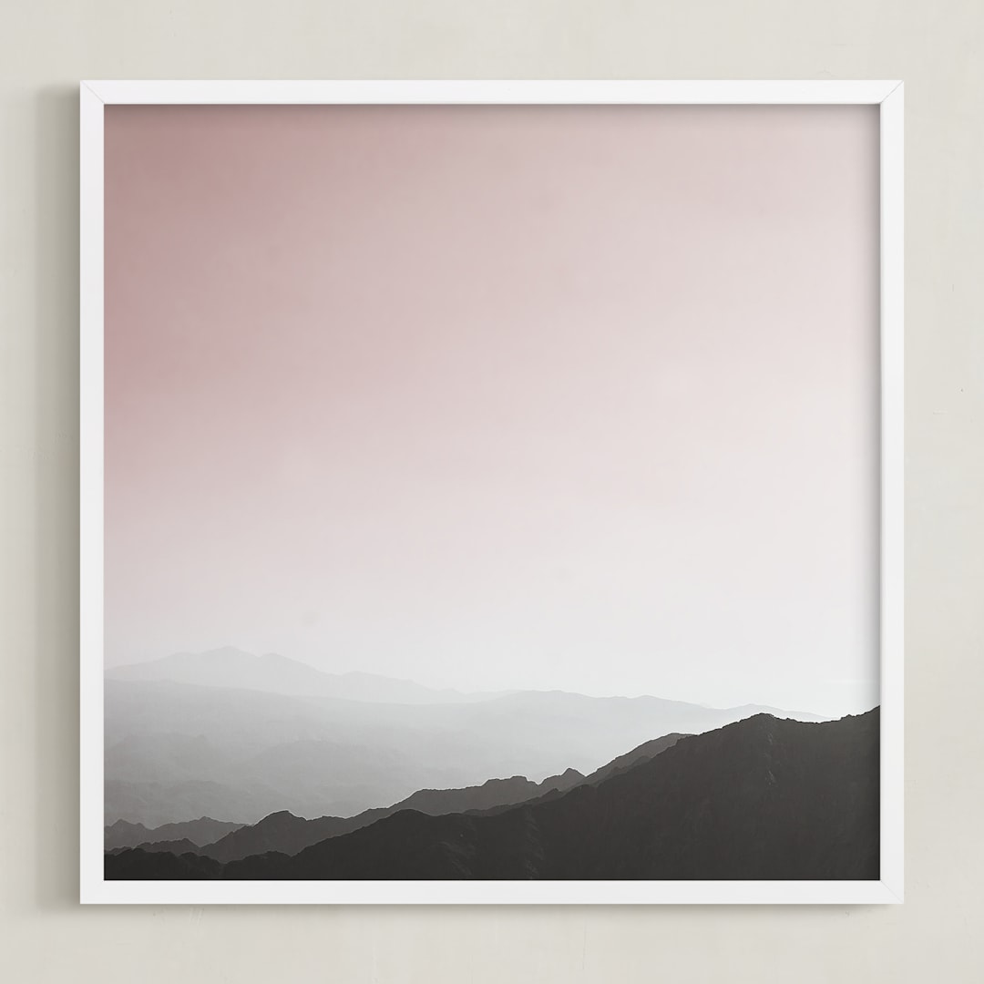 "Life on Mars" - Art Print in Mars Pink by Matthew Sampson - Framed
