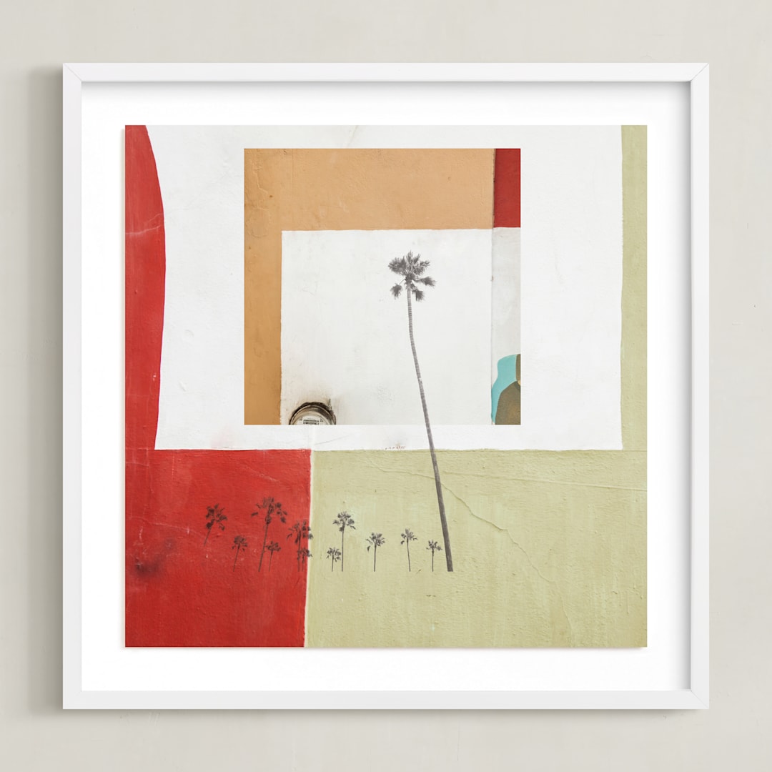 "California Abstract 1" - Art Print in Warm Multi by Shannon Howard - Framed