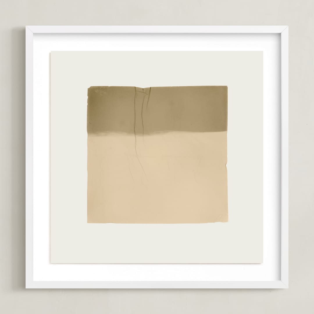 "Quatrain 2" - Art Print in Toast by Kamala Nahas - Framed