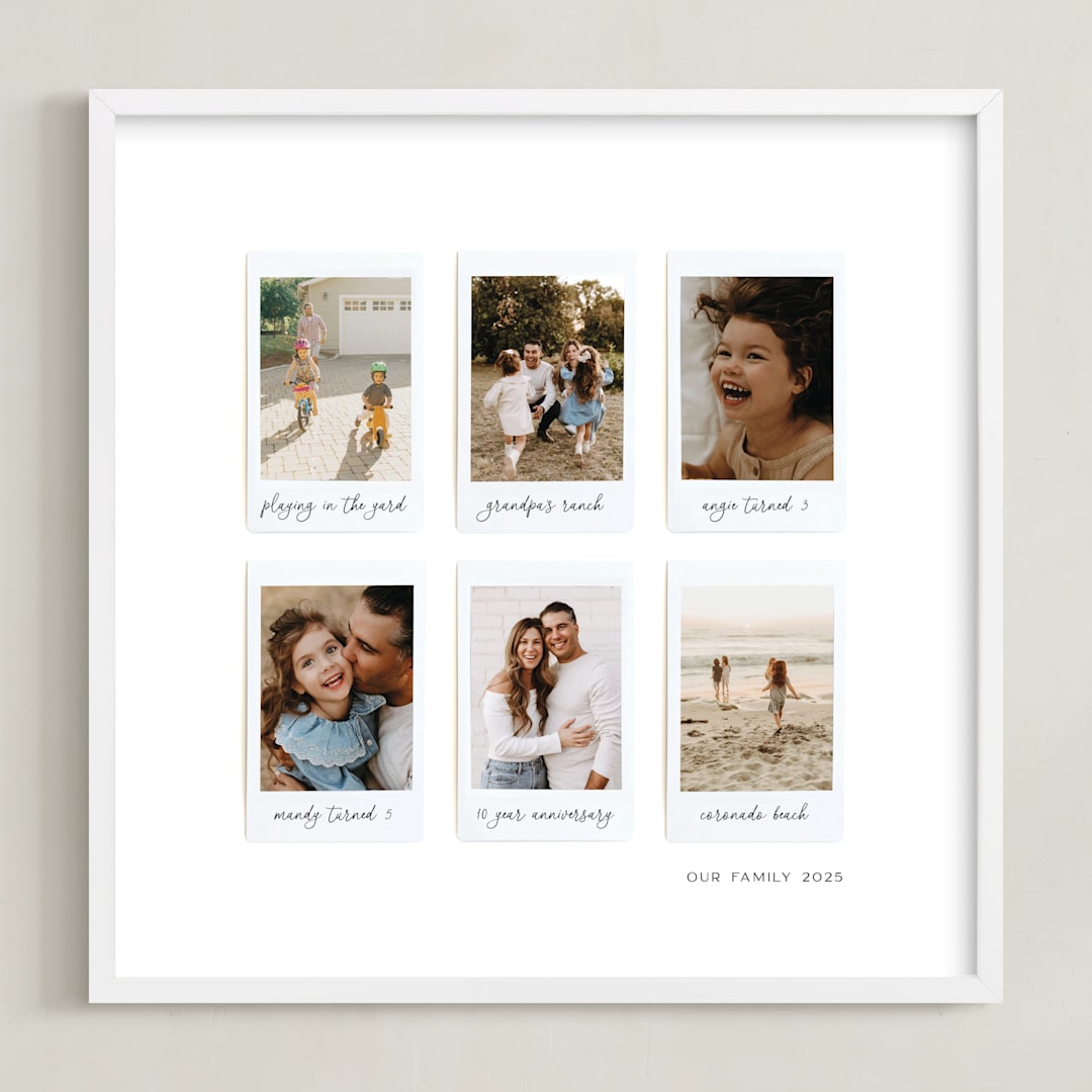 "Six Photo: Square Framed Photo" - Framed Photo in White by Olivia Kanaley Inman - Framed
