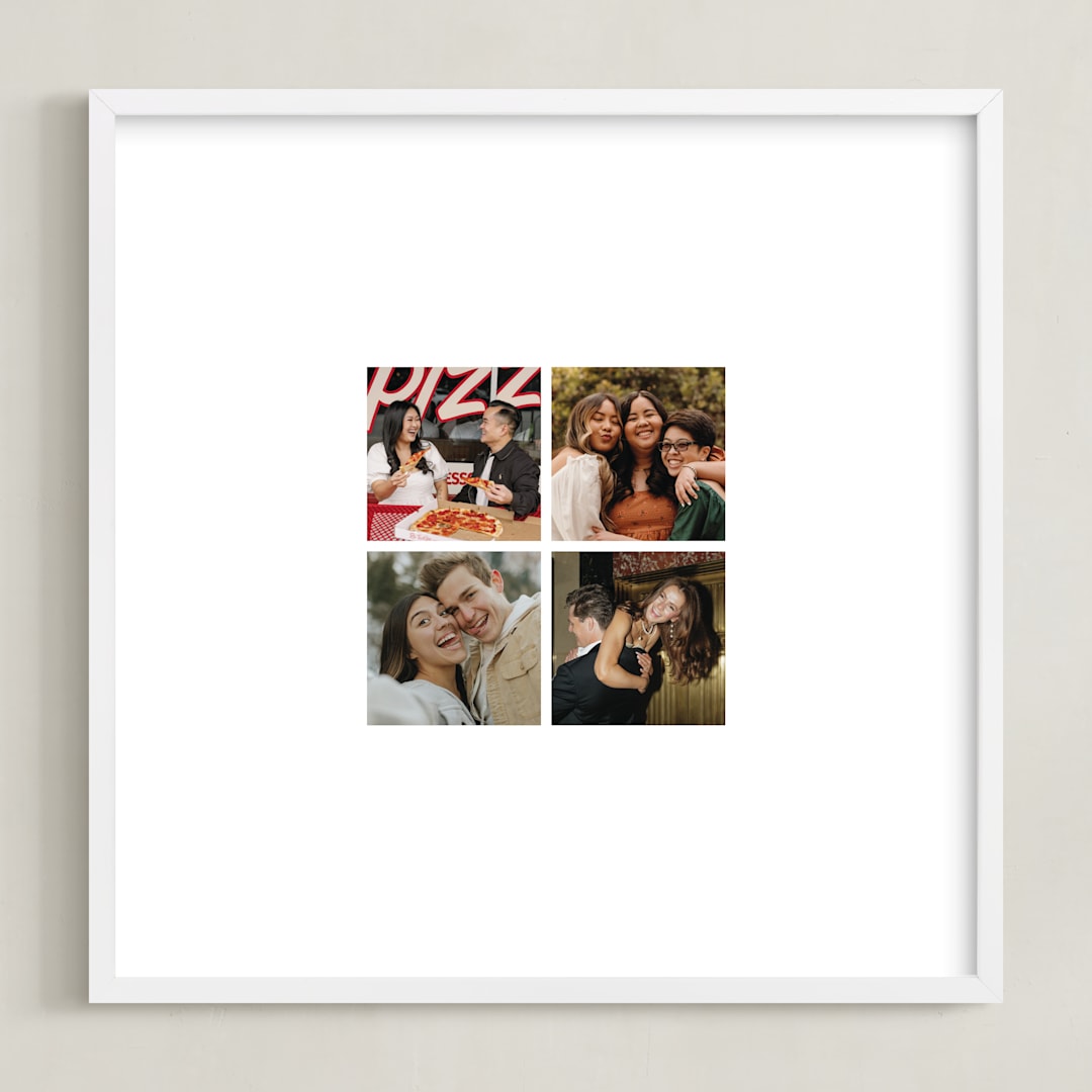 "Photo Strip: Square Framed Photo" - Framed Photo in White by Minted - Framed