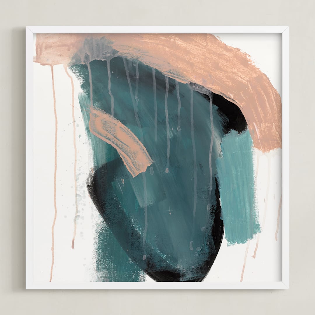 "rock in style" - Art Print in musty emerald by Lauren Packard - Framed