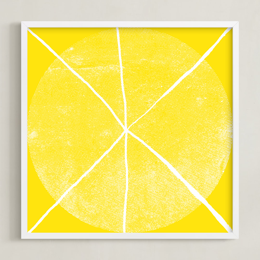 "Lemonade & Moonbeams" - Art Print in Lemon by Kerry Doyle - Framed