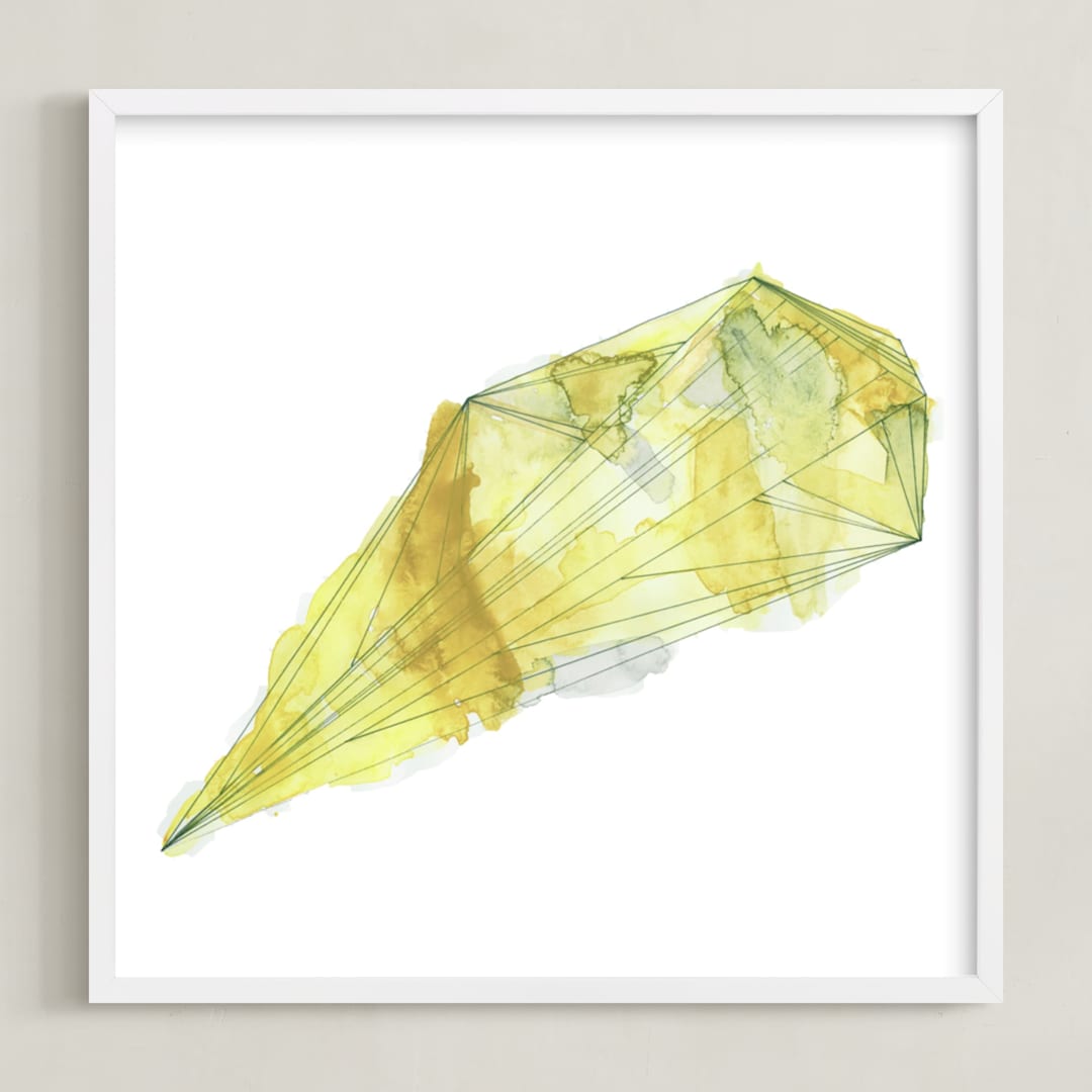 "Citrine" - Art Print in Lemon by Naomi Ernest - Framed