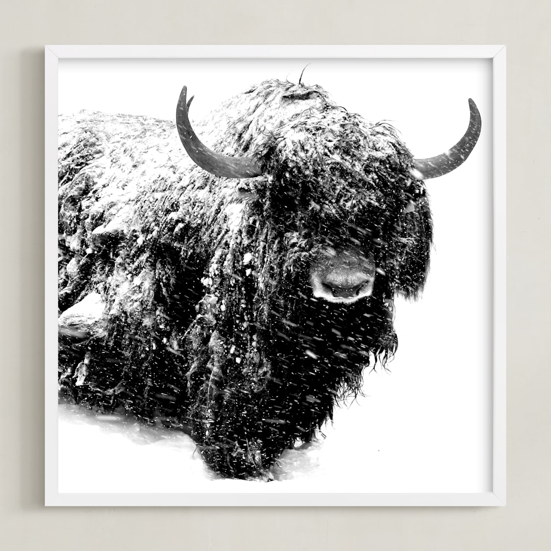 "Below Zero" - Art Print in Black and White by Leslie Le Coq - Framed