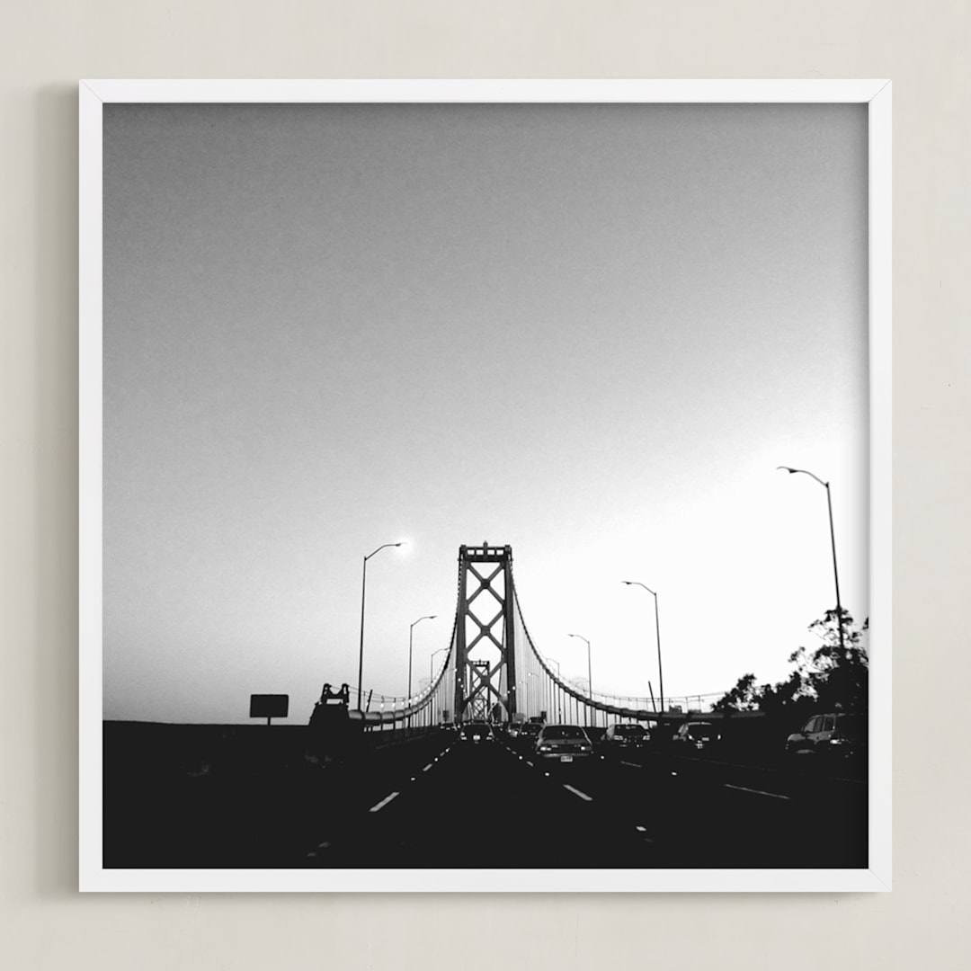 "The Commute" - Art Print in Slate by Christopher Morben - Framed