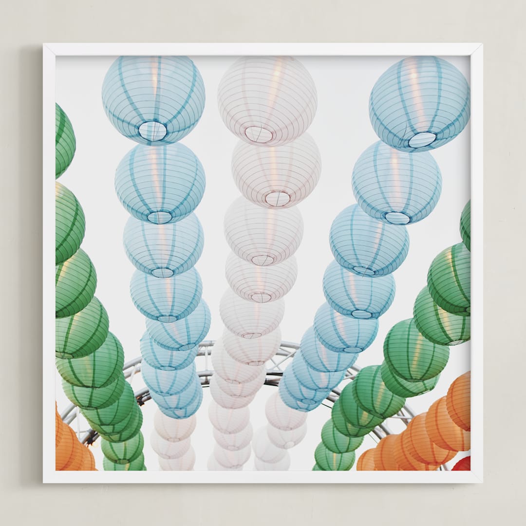 "Paper Lanterns" - Art Print in Evening light by Catherine Culvenor - Framed
