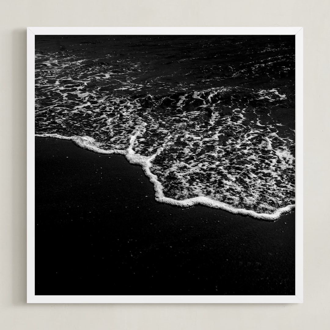 "Obsidian Tide 2" - Art Print in Obsidian by Kamala Nahas - Framed
