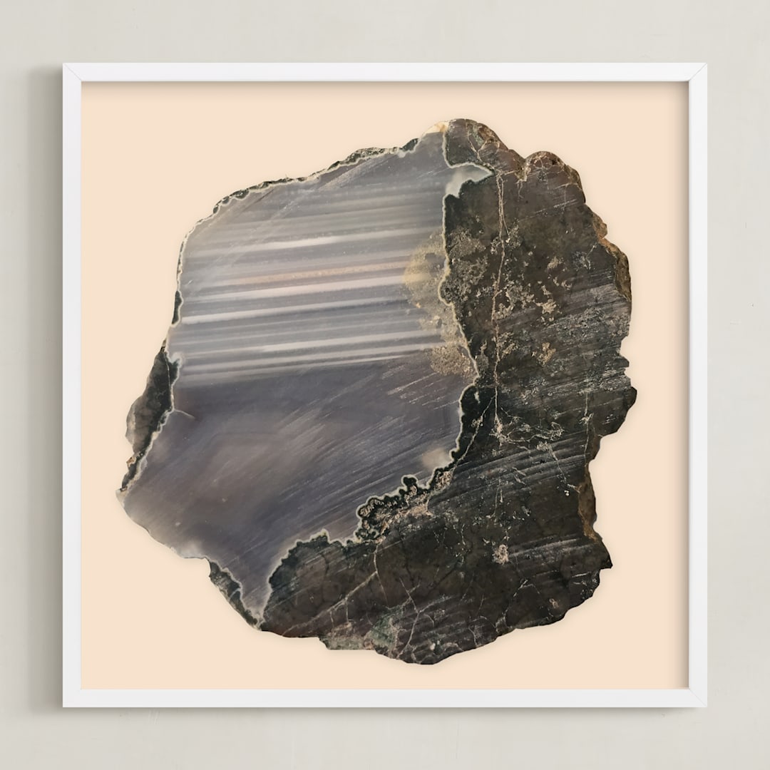 "Rock Study 1" - Art Print in Gravell by Baumbirdy - Framed