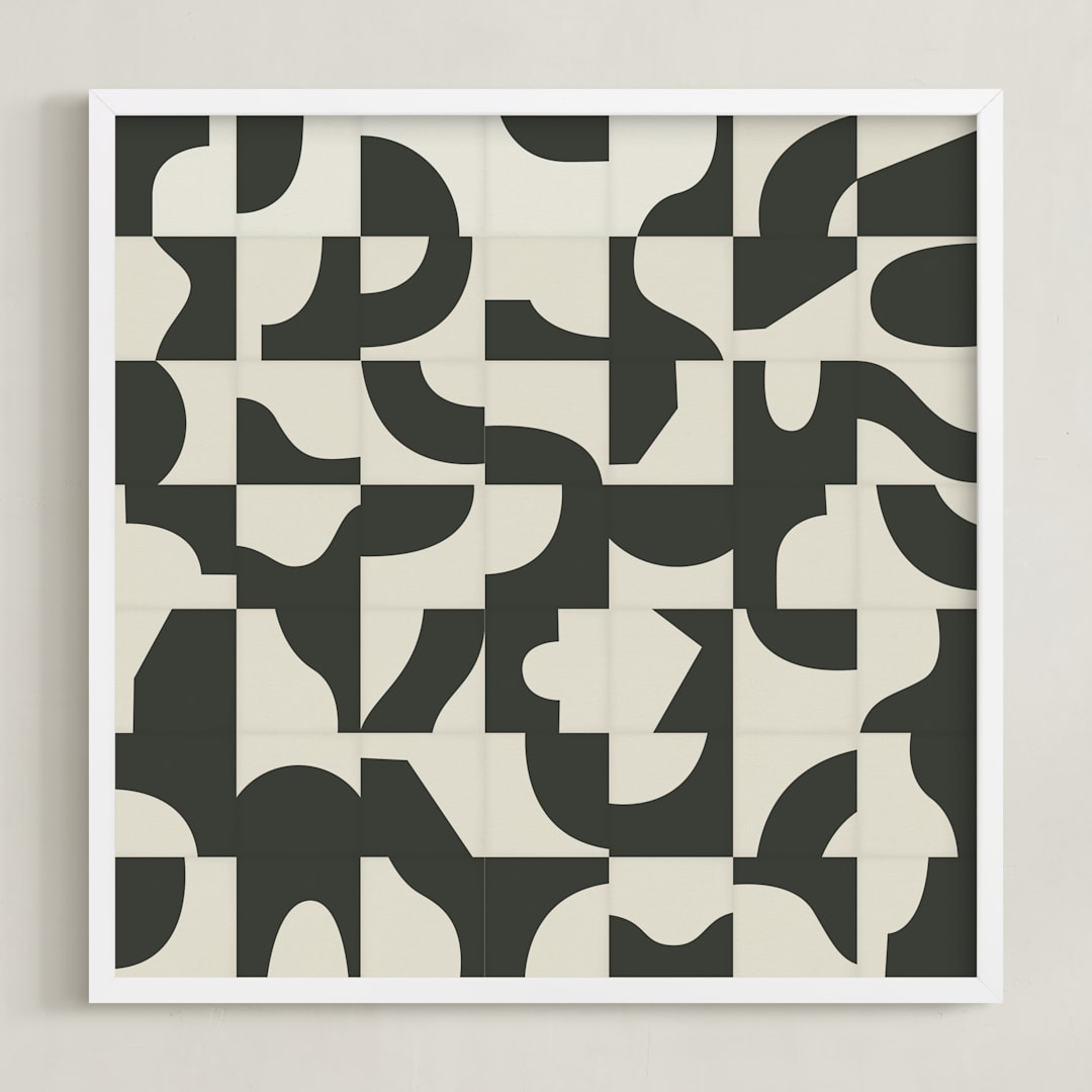 "Off The Grid 04" - Art Print in Vintage by Jennifer Morehead - Framed