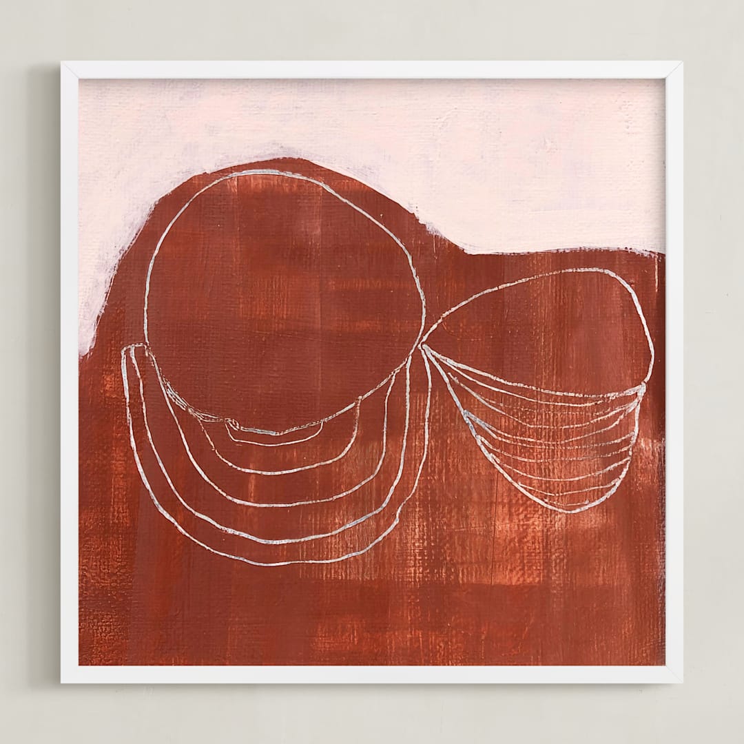 "rusted dream" - Art Print in rusted red by tina johnson - Framed