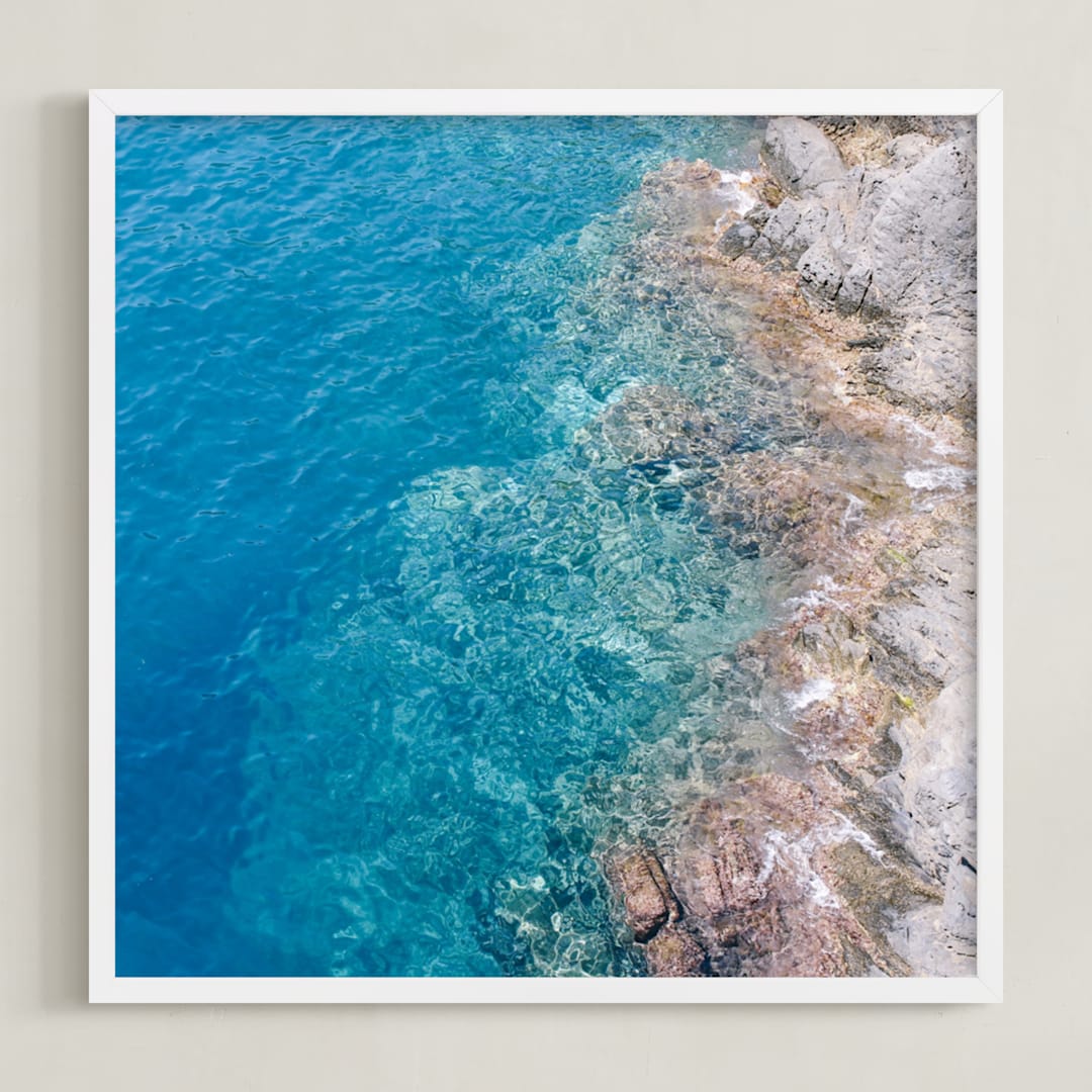 "Turquoise II" - Art Print in Mediterranean by lulu and isabelle - Framed