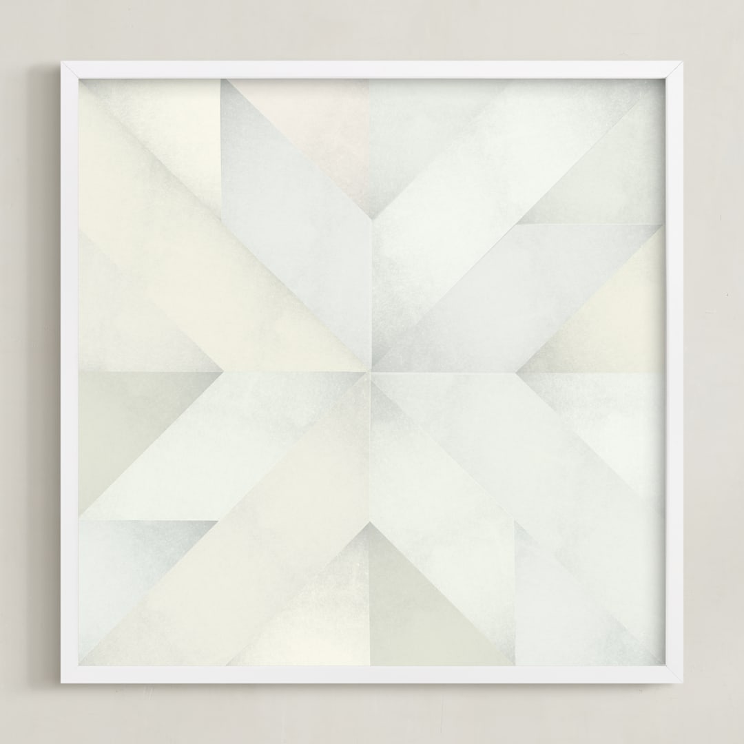"quilt block 03" - Art Print in Green Spring by Leanne Friedberg - Framed
