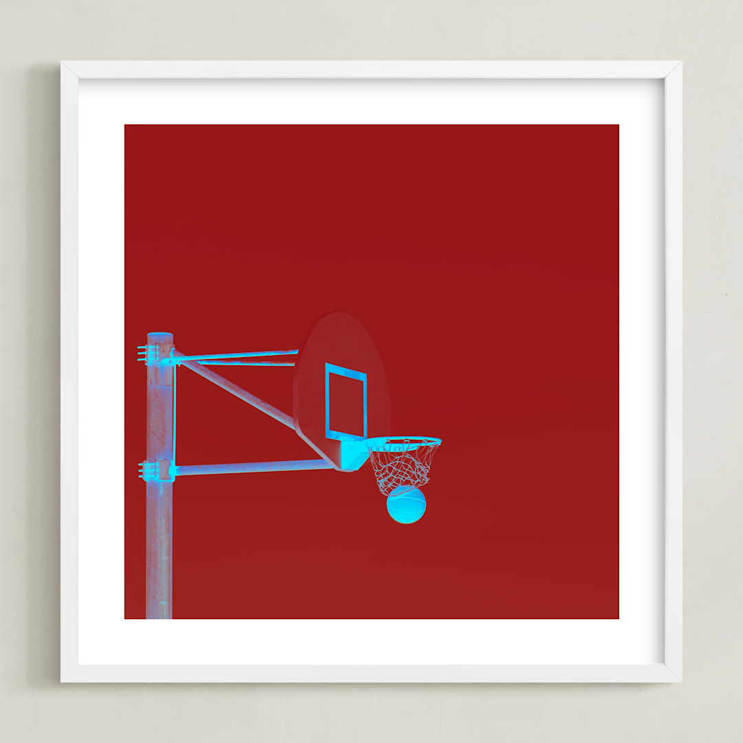 "Court Pop 1" - Art Print in Neon Game by Tania Medeiros - Framed