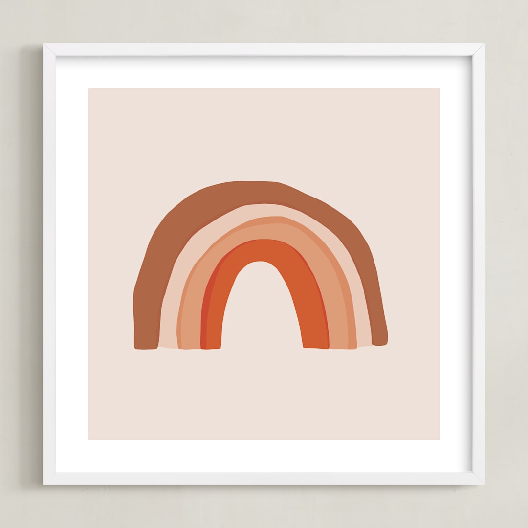 "After the Rain" - Art Print in Desert Rose by Alicia Schultz - Framed