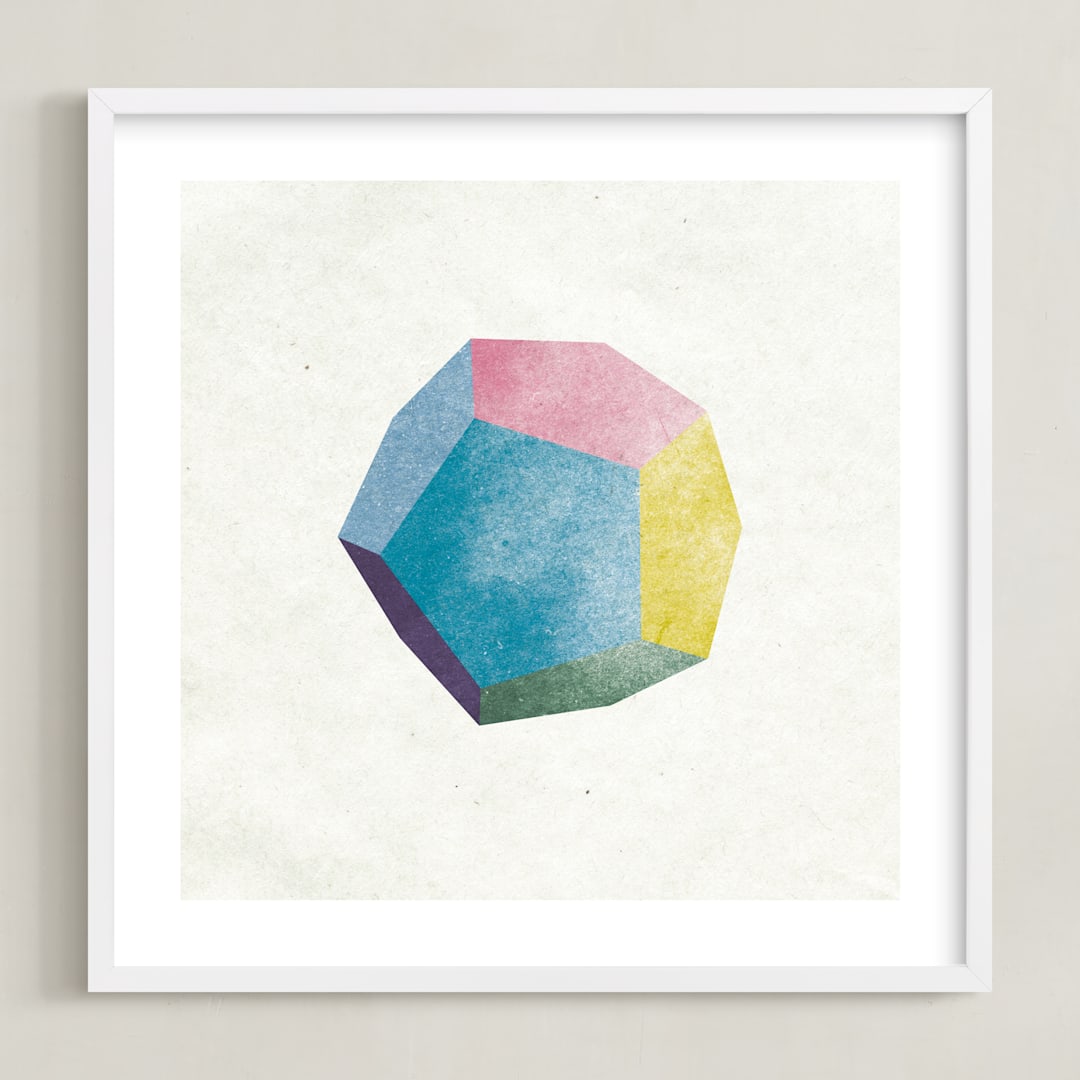 "dreamy dodecahedron" - Art Print in Prism by Sumak Studio - Framed