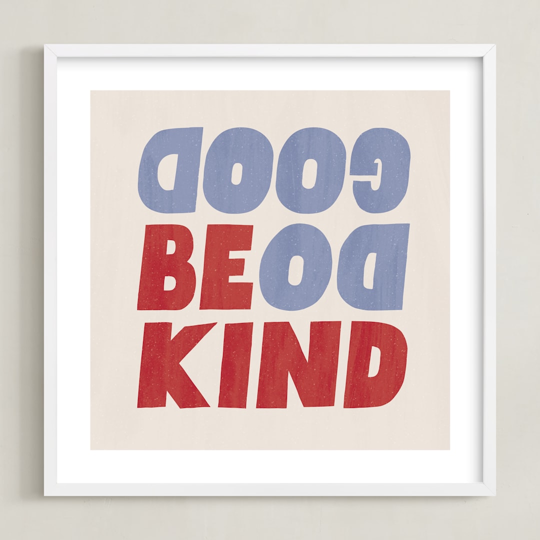 "Words to Grow On" - Art Print in Patriotic by Carrie ONeal - Framed