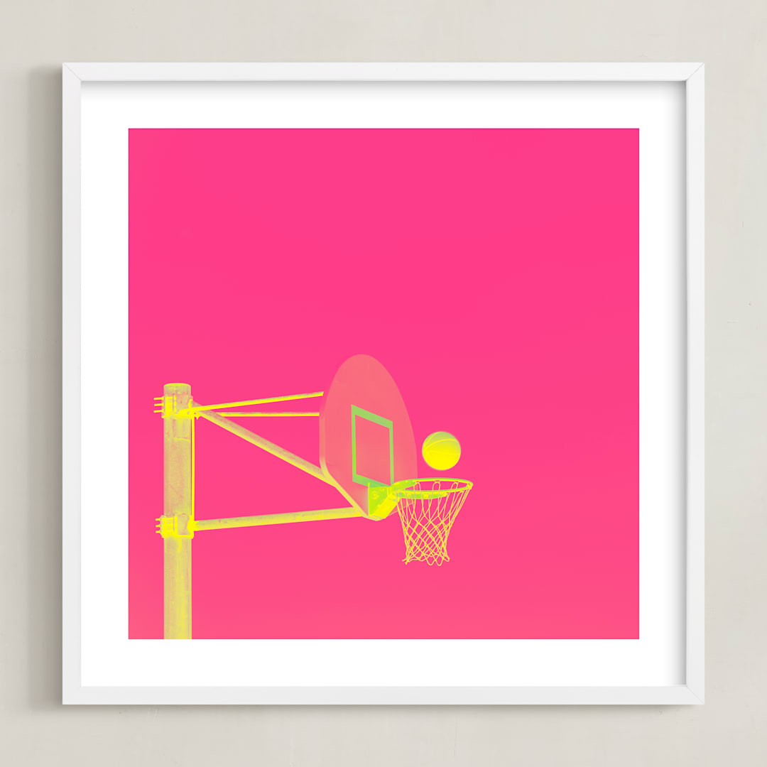"Court Pop 2" - Art Print in Tutti Frutti by Tania Medeiros - Framed