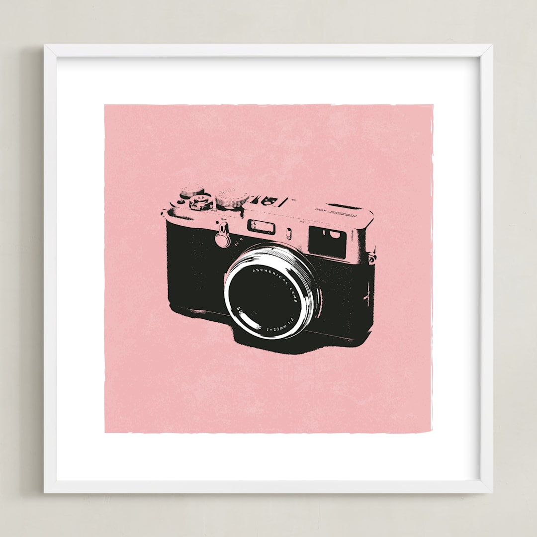 "Strike a Pose" - Art Print in Cotton Candy by Ilene Guy - Framed