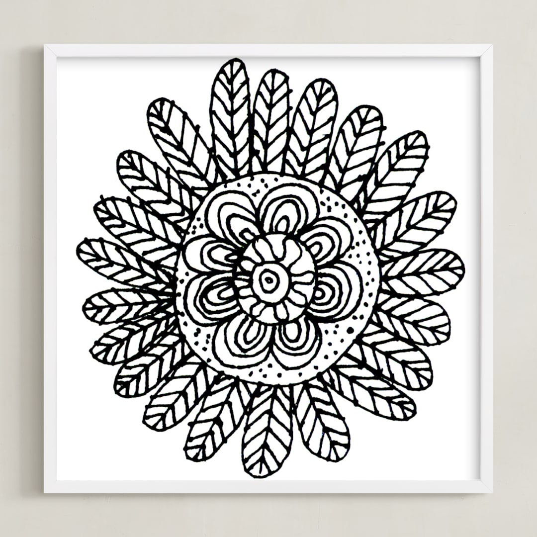 "irregular leaves1" - Art Print in white by Ramoncita - Framed