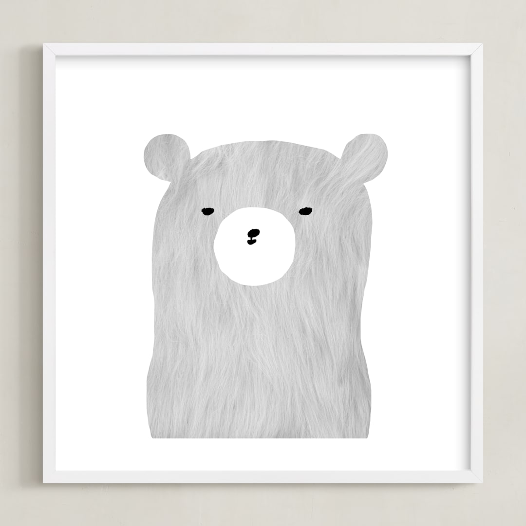 "furry bear" - Art Print in furry bear by Susanne Kasielke - Framed