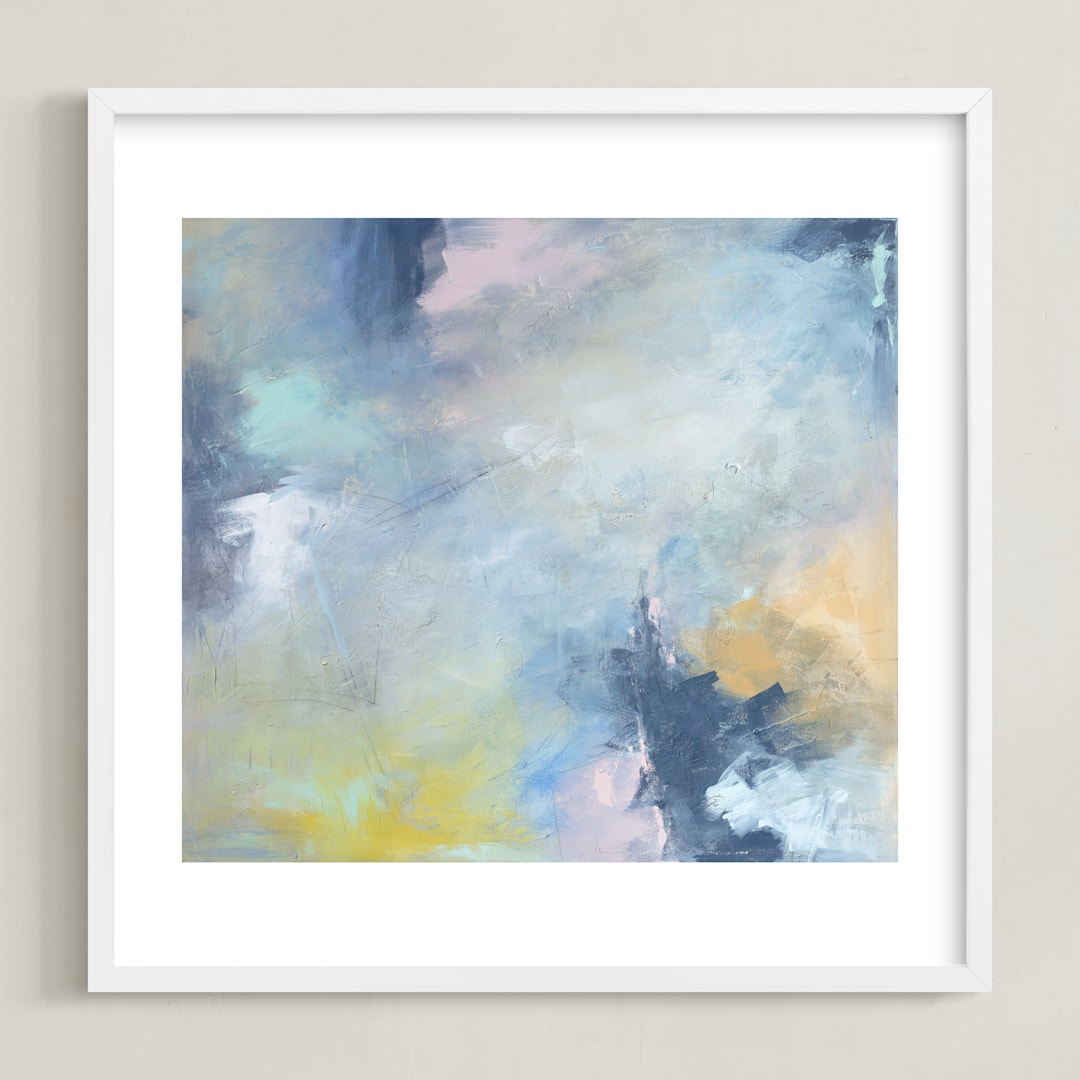 "Blissful Escape No. 1" - Art Print in Periwinkle by Julia Contacessi - Framed