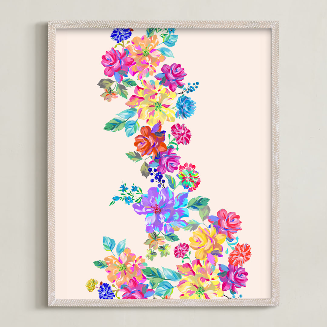 "secret blooming " - Art Print in multi colors by Tae Lee - Framed