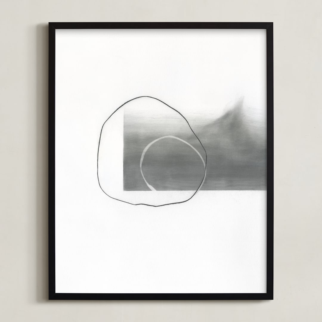 "Abstract drawings I" - Art Print in White by Kirsta Benedetti - Framed