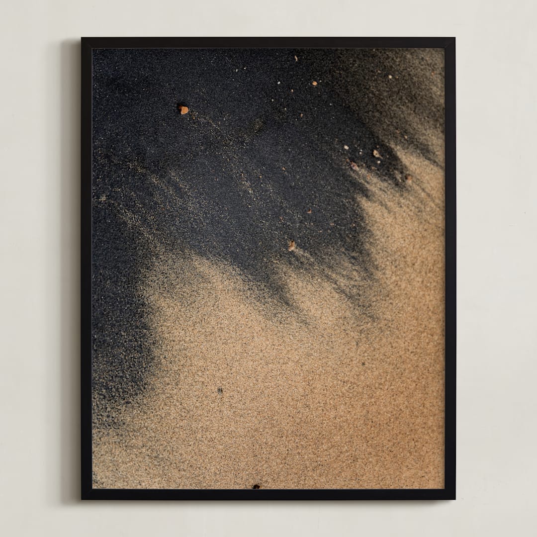 "Black Sand II" - Art Print in Onyx by Karly Rose Sahr - Framed