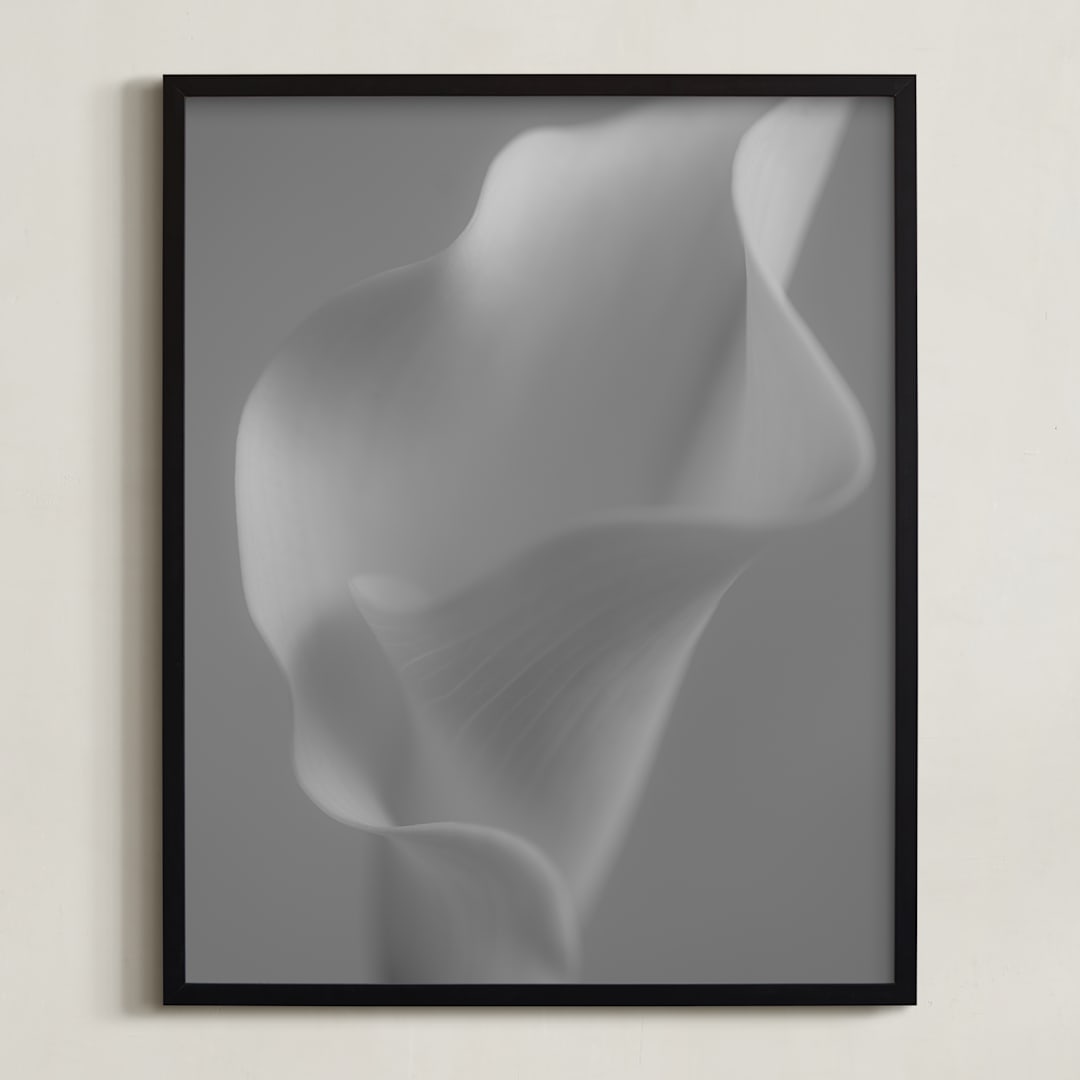 "Memory" - Art Print in Pearly Grey by MG Vander Elst - Framed