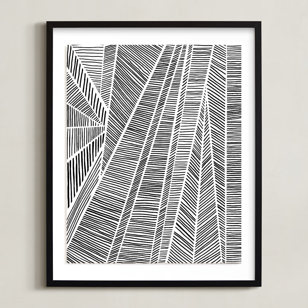 "Merging" - Art Print in Midnight by raven erebus - Framed