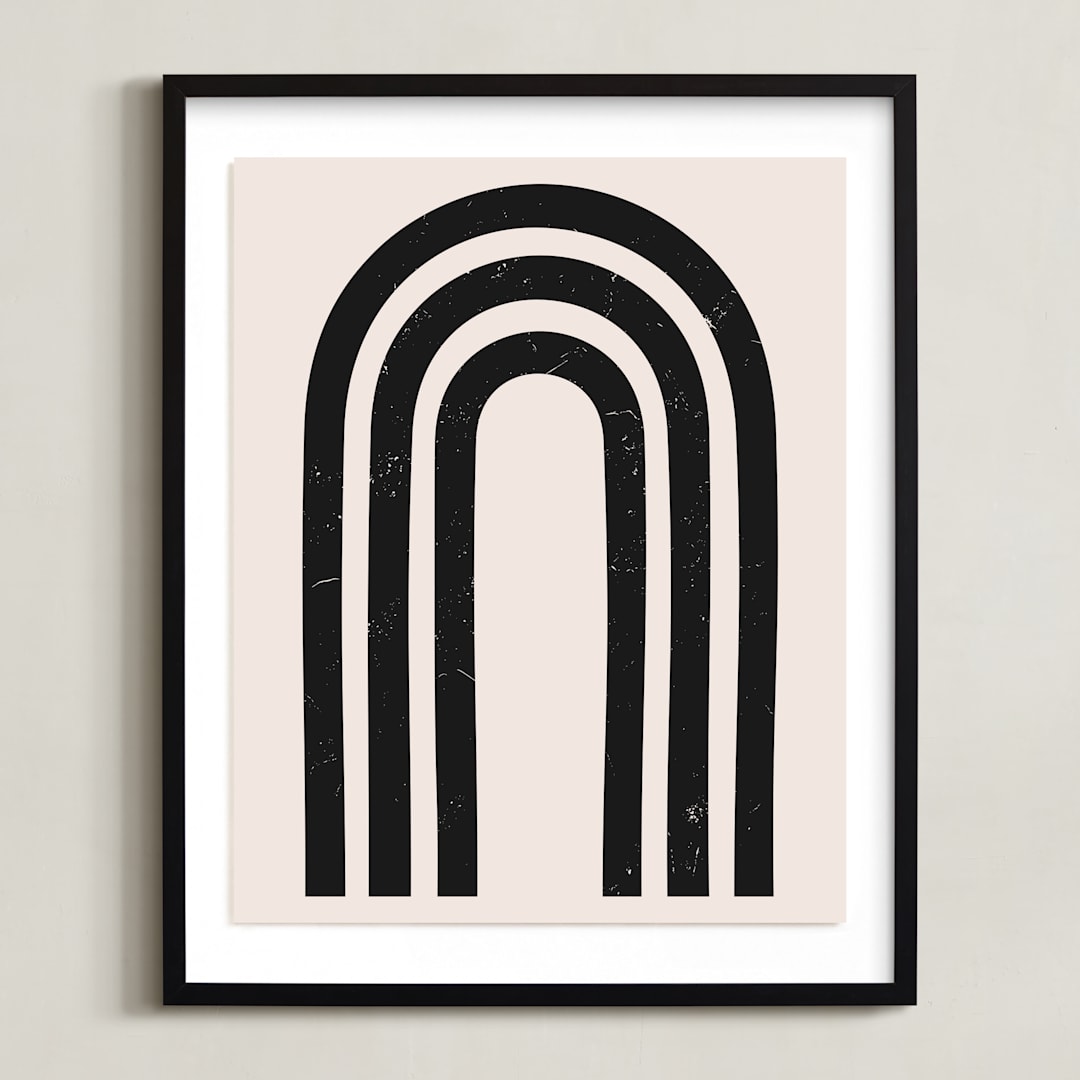 "Arcs I" - Art Print in Blush by Iveta Angelova - Framed