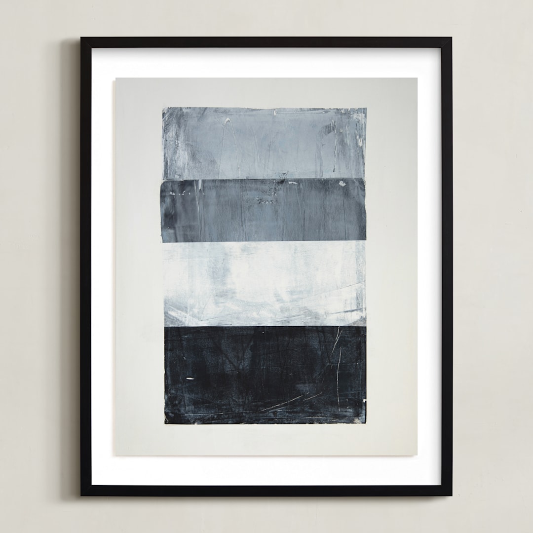 "tonality II" - Art Print in Slate by Sara Hicks Malone - Framed